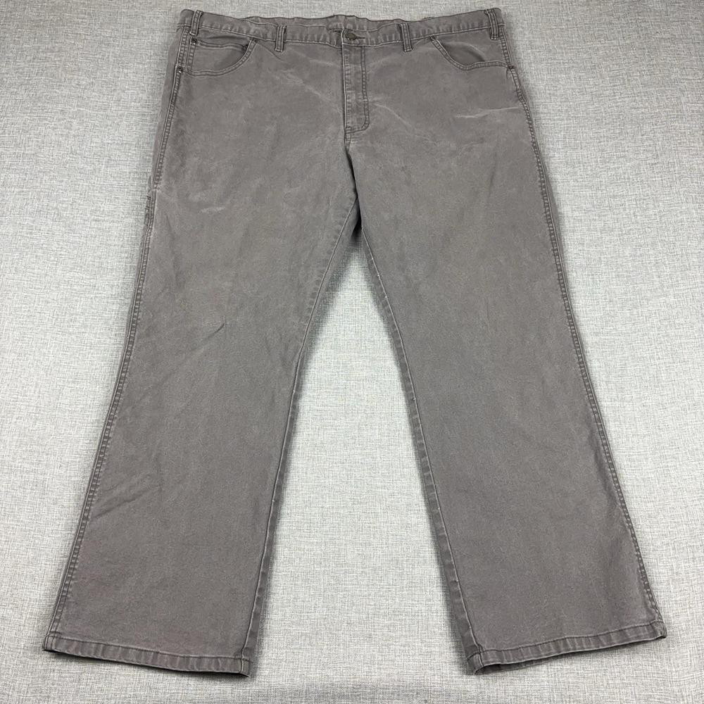 Genuine Dickies Pants Mens 44x30 Gray 5 Pocket Stretch Workwear Canvas P58643